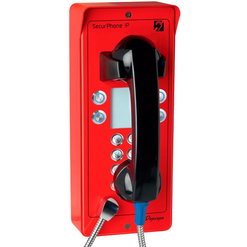   Téléphones SIP   Téléphone d'urgence ext avec clavier + 4 mém rouge PVI24R
